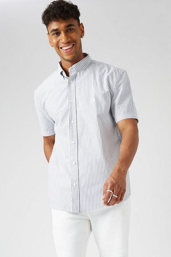 Burton Relaxed Fit Short Sleeve Striped Oxford 1
