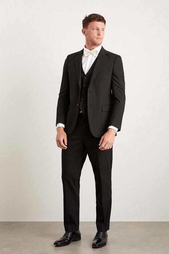 Burton Tailored Fit Black Essential Suit Trousers