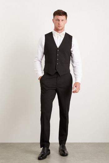 Related Product Slim Fit Black Essential Waistcoat