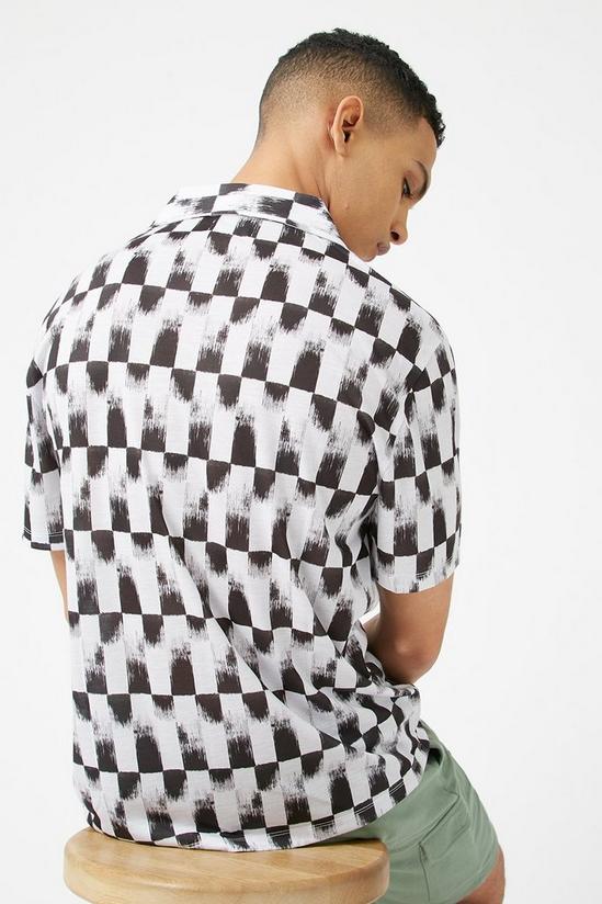 Burton Abstract Checkered Print Shirt 3