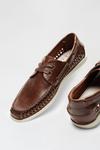 Burton Brown Leather Look Boat Shoes thumbnail 3