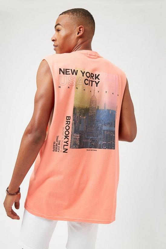 Burton Coral Pink New York City Print Tank 3