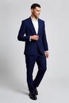 Burton Tailored Fit Blue Texture Suit Jacket thumbnail 2