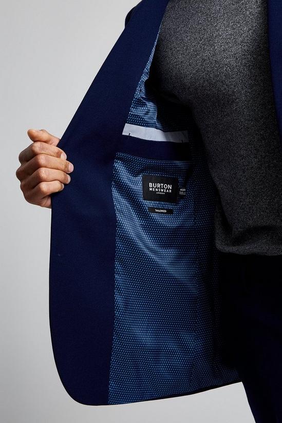 Burton Tailored Fit Blue Texture Suit Jacket 5