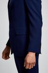 Burton Tailored Fit Blue Texture Suit Jacket thumbnail 6