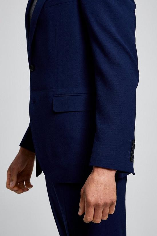Burton Tailored Fit Blue Texture Suit Jacket 6