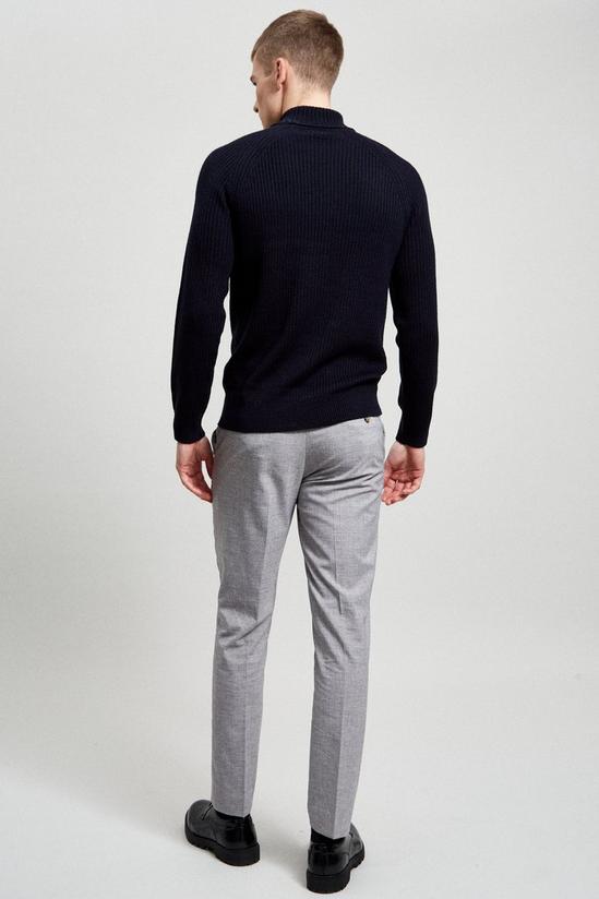 Burton Light Grey Black Stripe Slim Suit Trouser 3