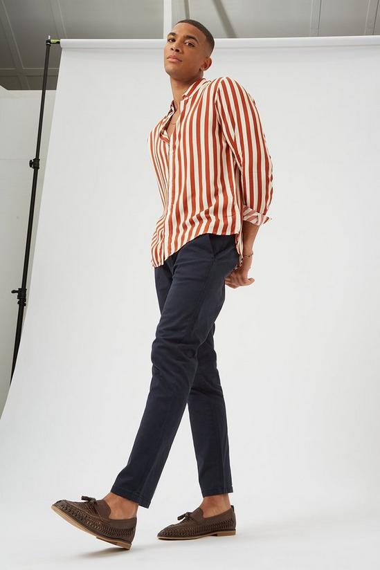 Burton Ecru And Orange Stripe Shirt 2