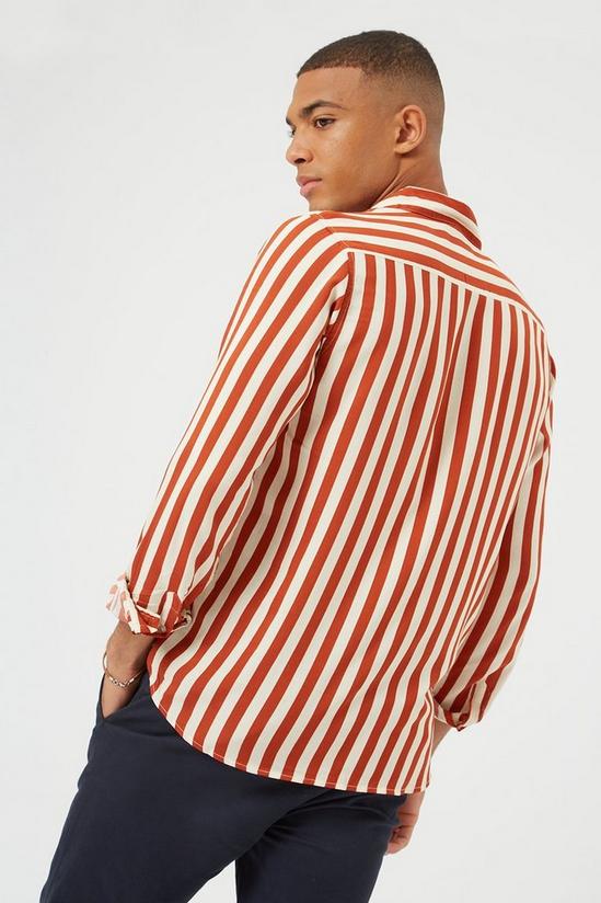 Burton Ecru And Orange Stripe Shirt 3
