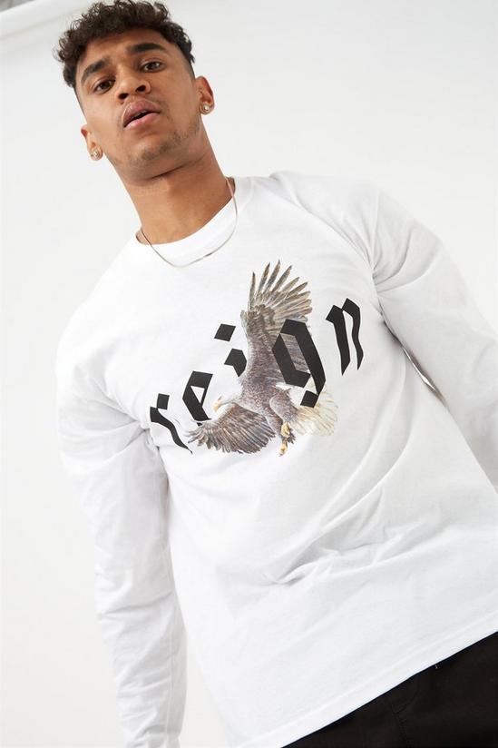 Burton White Long Sleeve Reign Print T-shirt 4