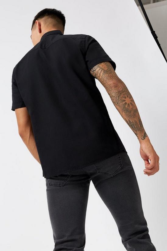 Burton Short Sleeve Black Oxford Shirt 3