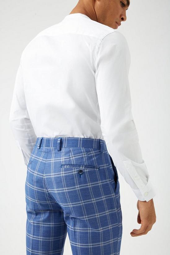Burton Slim Fit Blue Check Trouser 4