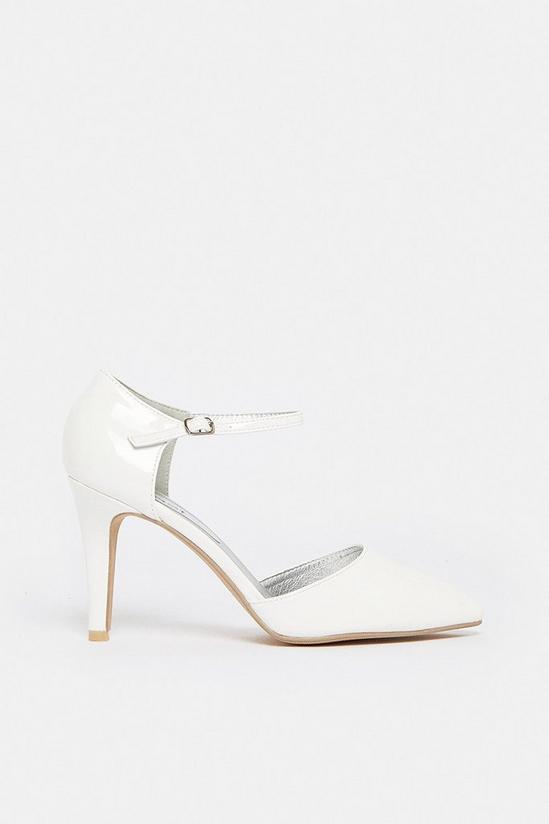 Coast Ivory Court Shoe With Ankle Strap 1
