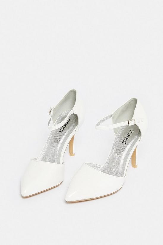 Coast Ivory Court Shoe With Ankle Strap 3