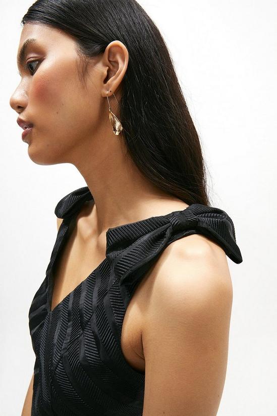 Coast Stripe Organza Bow Detail Tie Waist Shoulder Dress 2