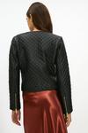 Coast Premium Leather Quilted Collarless Jacket thumbnail 3