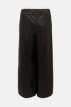 Coast Real Leather Elastic Waist Wide Crop Trouser thumbnail 4
