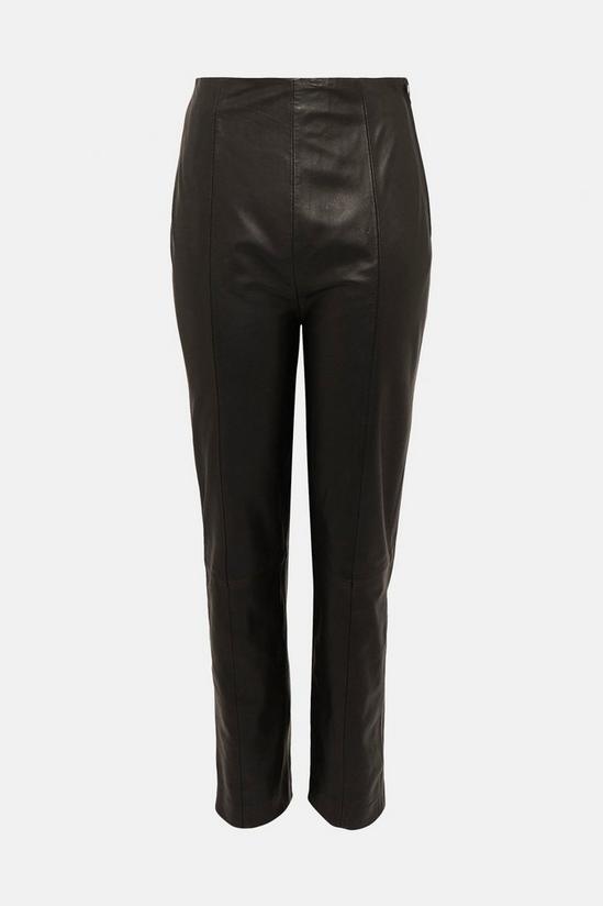 Coast Cropped Slim Leg Real Leather Trouser 4