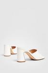NastyGal Faux Leather Open Toe Croc Heeled Mules thumbnail 4