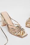 NastyGal Faux Leather Tie Heeled Sandals thumbnail 4
