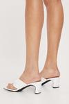 NastyGal Faux Leather Ruched Toe Post Kitten Mules thumbnail 2