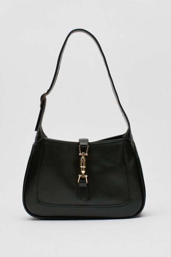 NastyGal Faux Leather Clasp Closure Shoulder Bag 3