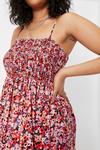 NastyGal Plus Size Shirred Floral Print Midi Dress thumbnail 3