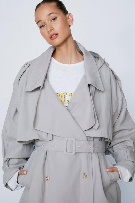 Jackets & Coats | Hooded Oversized Belted Trench Coat | NastyGal