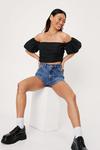 NastyGal Petite Off the Shoulder Ruched Crop Top thumbnail 2