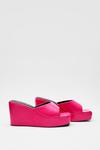 NastyGal Faux Leather Square Toe Wedge Mules thumbnail 2