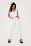 NastyGal Perforated High Waisted Straight Leg Jeans thumbnail 1