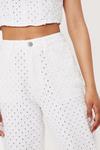 NastyGal Perforated High Waisted Straight Leg Jeans thumbnail 3