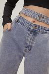 NastyGal Petite Asymmetric Strap Straight Leg Jeans thumbnail 3