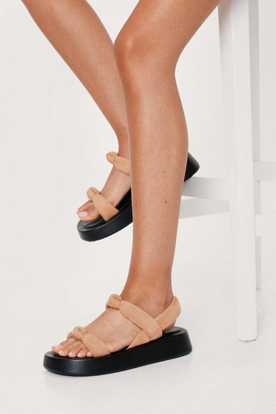 NastyGal Padded Knot Detail Flatform Sandals 1