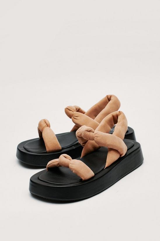 NastyGal Padded Knot Detail Flatform Sandals 3