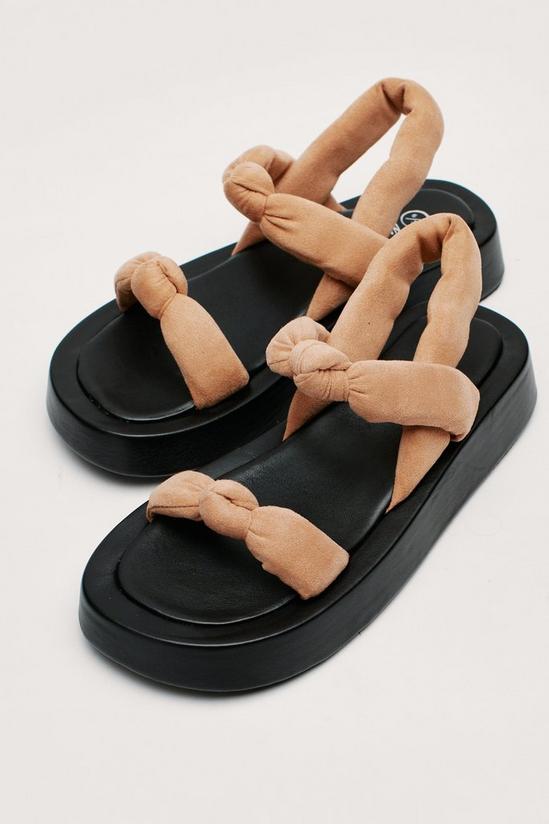 NastyGal Padded Knot Detail Flatform Sandals 4