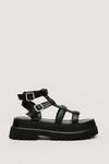 NastyGal Faux Leather Caged Cleated Platform Sandals thumbnail 3