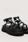 NastyGal Faux Leather Caged Cleated Platform Sandals thumbnail 4