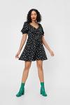 NastyGal Plus Size Star Print Lace Up Mini Dress thumbnail 2