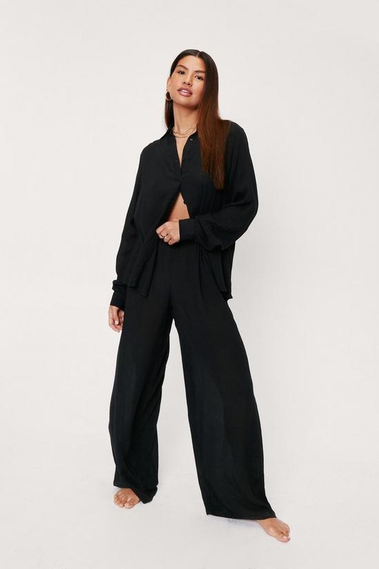NastyGal Shirt and Wide Leg Trousers Beach Cover Up Set 1