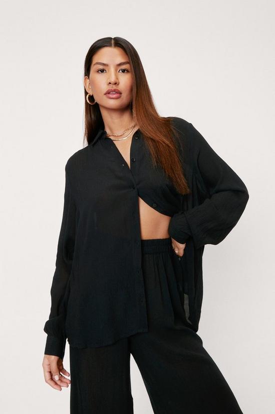 NastyGal Shirt and Wide Leg Trousers Beach Cover Up Set 2