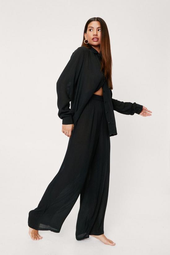 NastyGal Shirt and Wide Leg Trousers Beach Cover Up Set 3