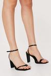 NastyGal Faux Leather Toe Post Strappy Heels thumbnail 2