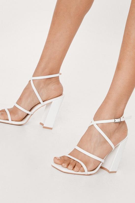 NastyGal Faux Leather Strappy Block Heel Sandals 2