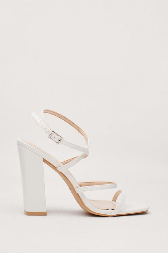 NastyGal Faux Leather Strappy Block Heel Sandals 3