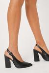 NastyGal Faux Leather Snake Print Pointed Slingback Heels thumbnail 1