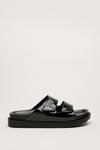 NastyGal Faux Leather Double Strap Footbed Sandals thumbnail 3