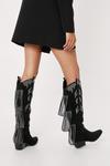 NastyGal Studded Diamante Faux Suede Cowboy Boots thumbnail 4