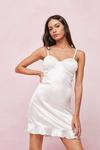NastyGal Pearl Inspired Bustier Satin Mini Dress thumbnail 4