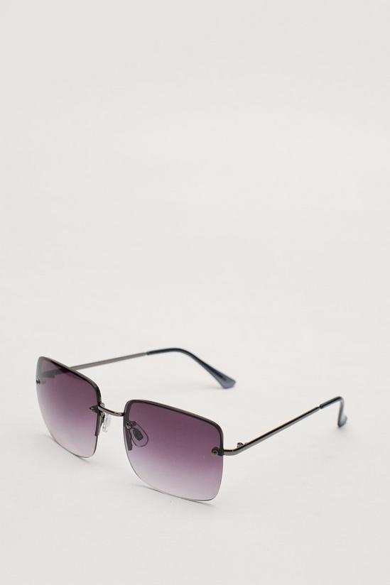 NastyGal Frameless Tinted Square Sunglasses 4
